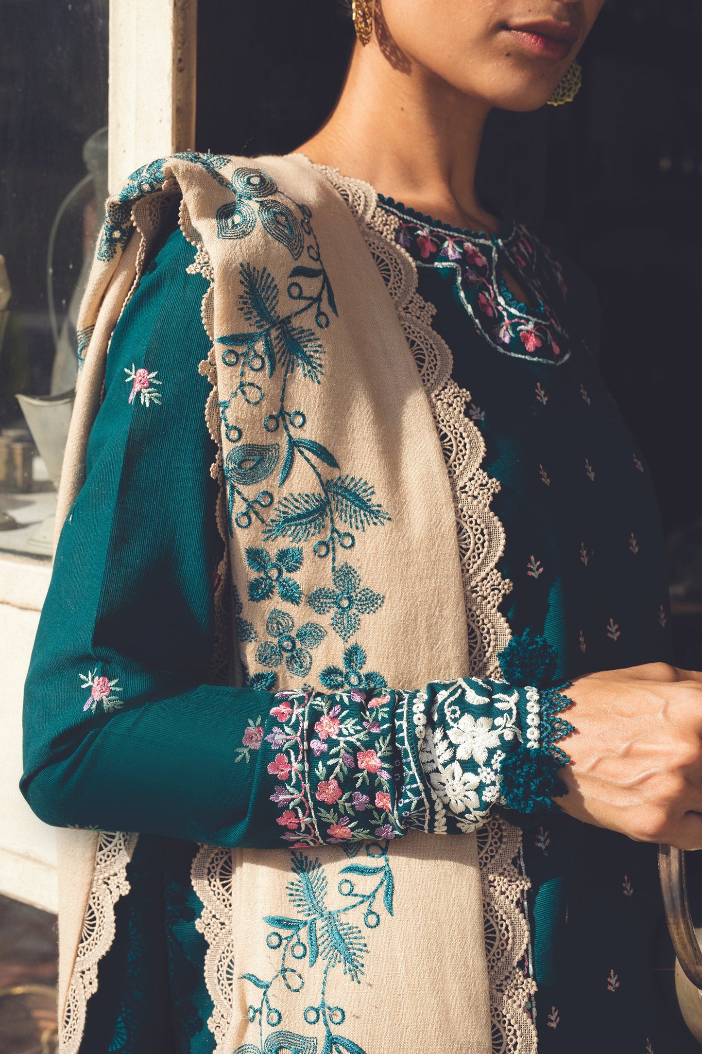 NEGIN (ZW21-07) | Zaha Hamrahi Winter Collection 2021 | Unstitched Embroidered Khaddar Suits