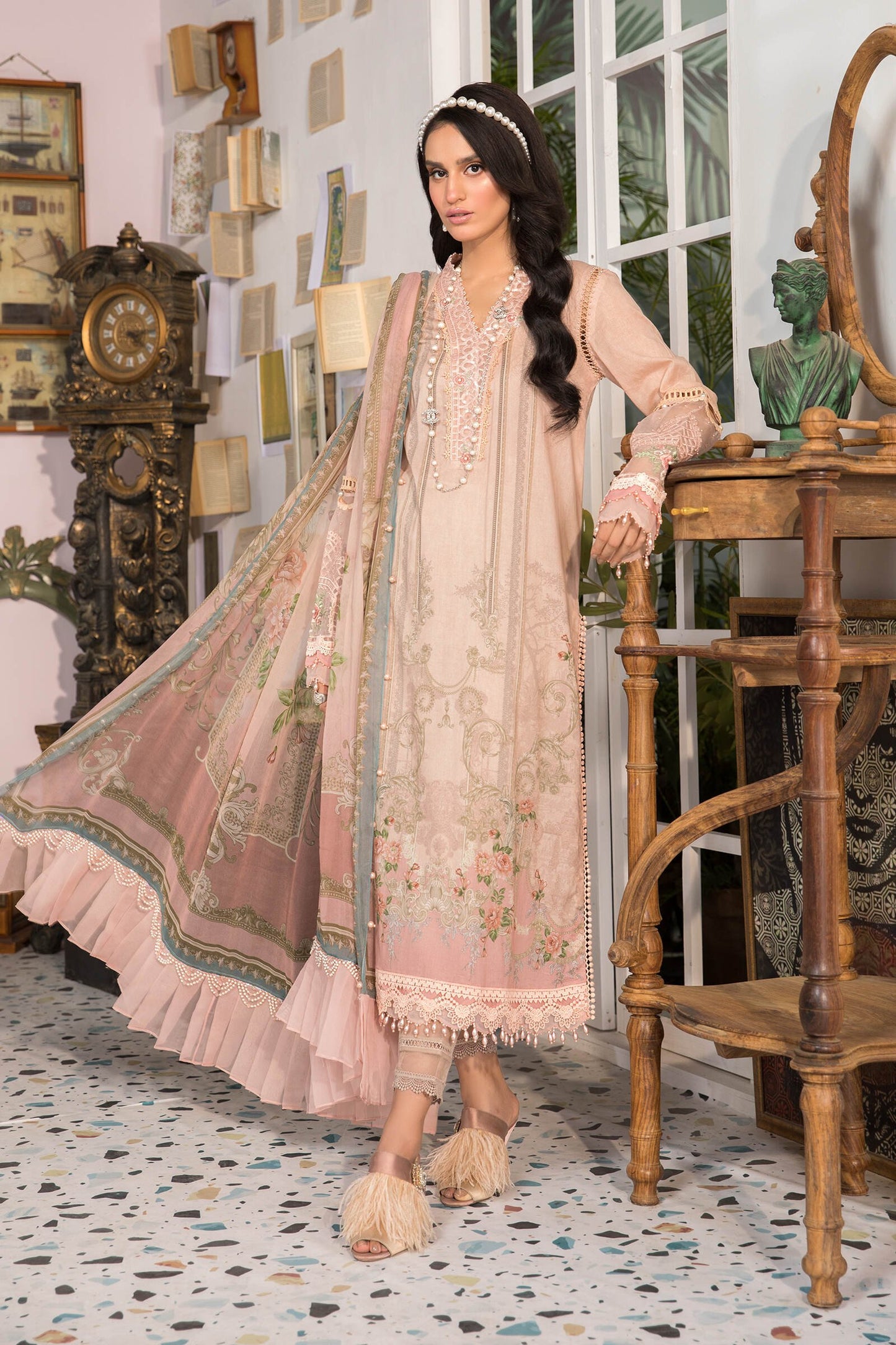 MPT-1105-A | Maria B Mprints Unstitched Eid Collection 2021 Vol-2