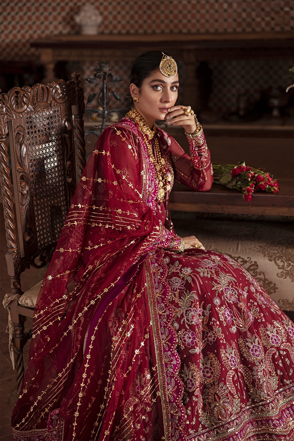 ROSHANAY | Afrozeh Hayat Wedding Formals Collection 2021 | Unstitched Embroidered Chiffon Suits