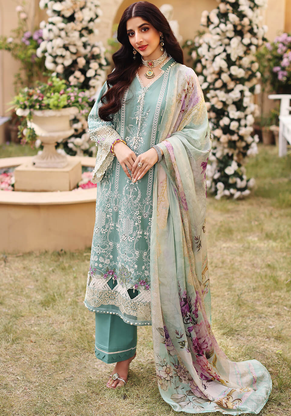 ELF-10A Amulet | Elaf Luxury Festive Lawn Collection 2022 | Unstitched Embroidered Lawn Suits