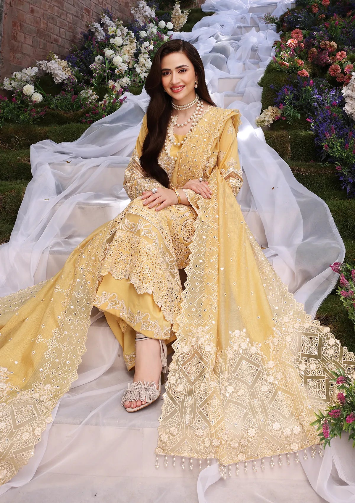 ECF-01 BELLE | Elaf Premium festive Chikankari colletion2023