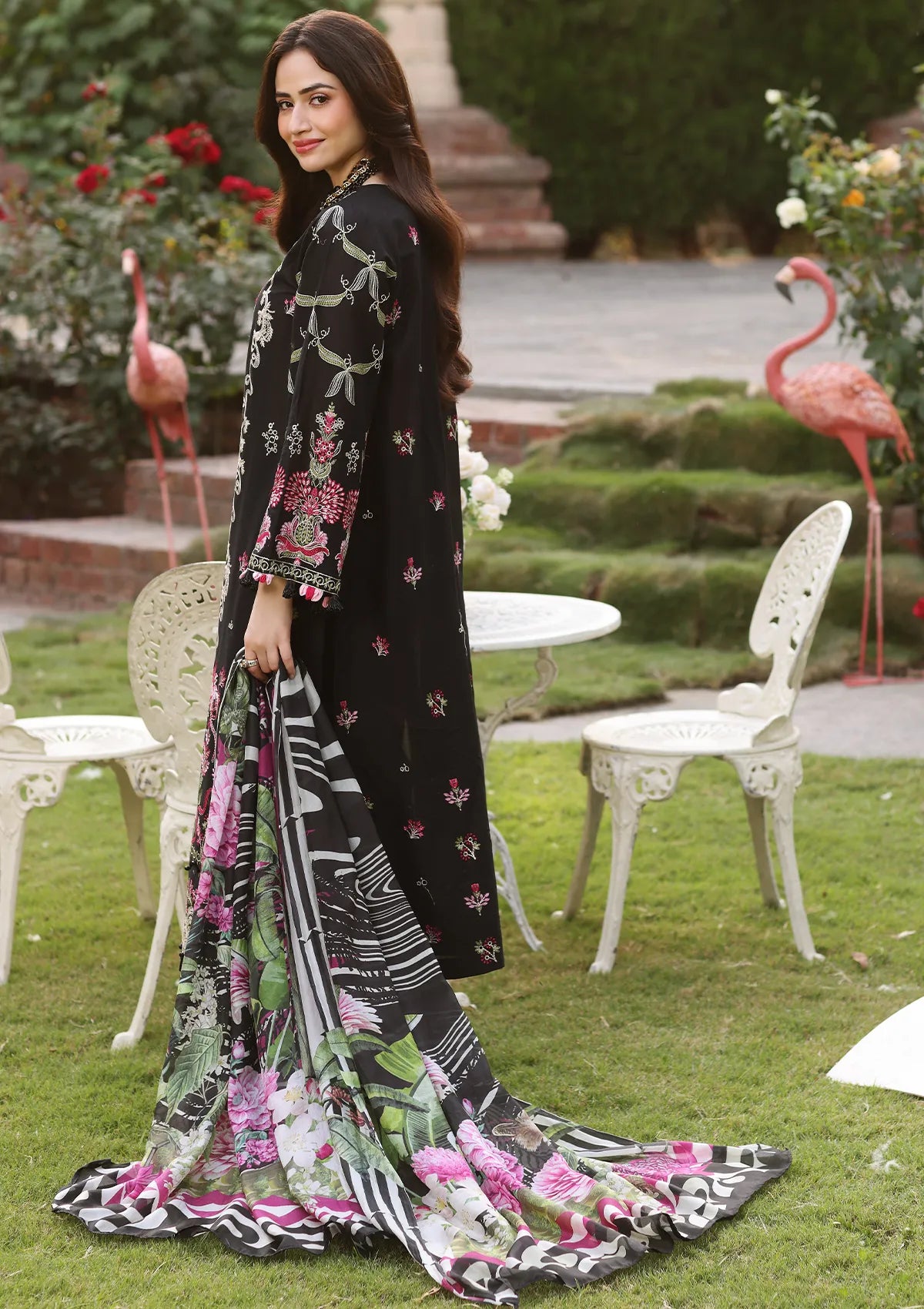 ECF-08 SHADOW | Elaf Premium festive Chikankari collection2023