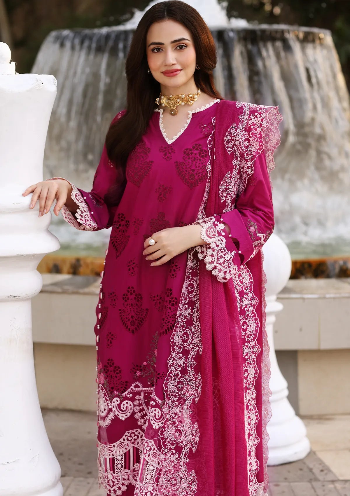 ECF-04A PETAL | Elaf Premium festive Chikankari collection2023