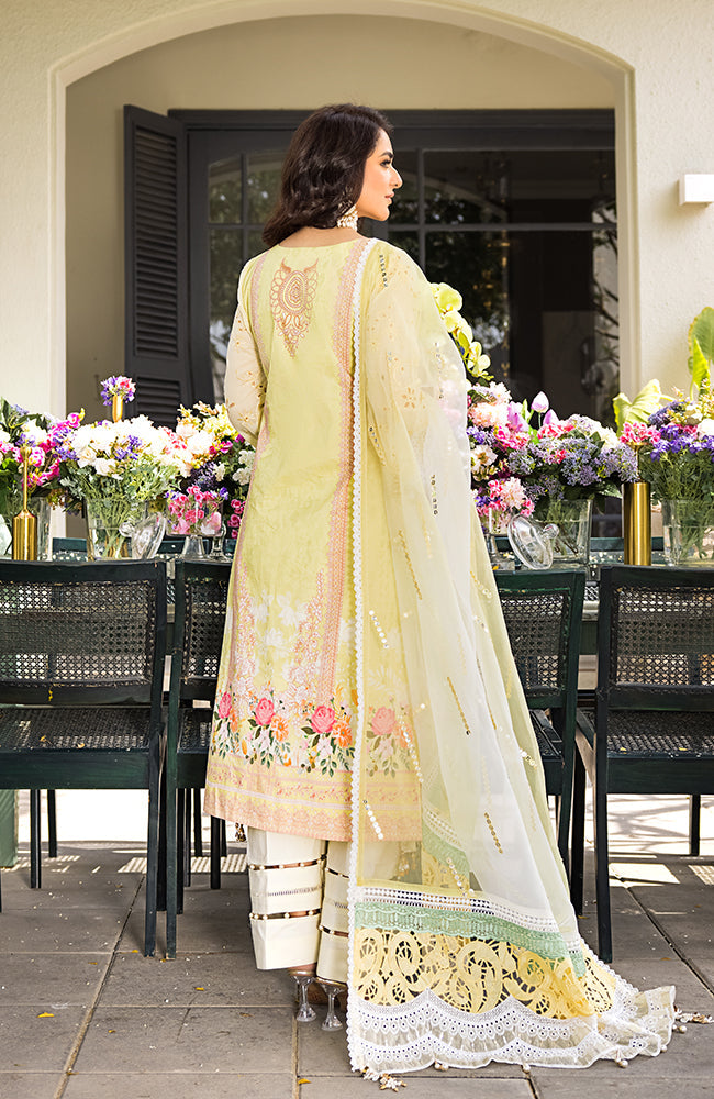 3 Piece Unstitched Luxury Embroidered Lawn-MLL-23-07 | Alzohaib Mahiymaan Luxury Lawn Eid Collection23