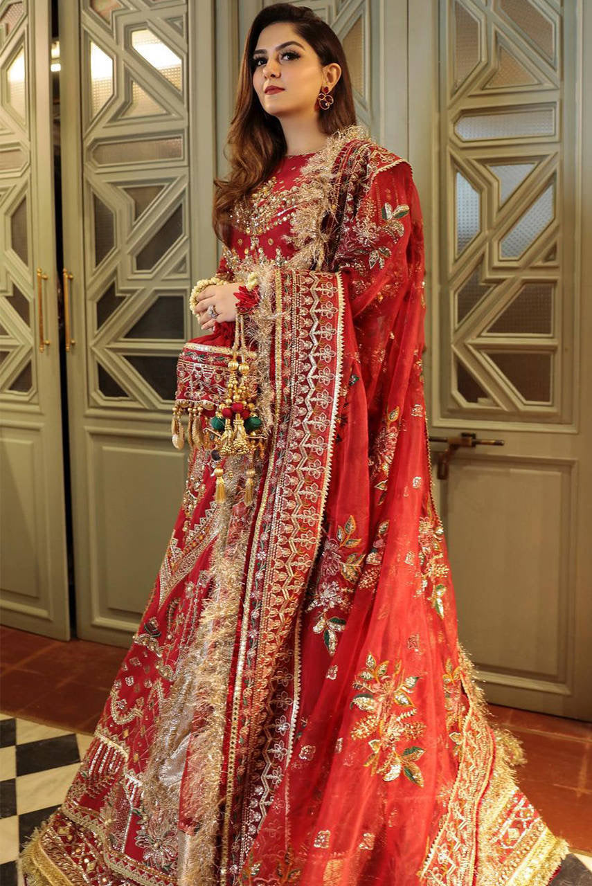 SHEEMA KIRMANI | MNR Zarlish Festive Unstitched Collection 2022 | Unstitched Embroidered Raw Silk Suit