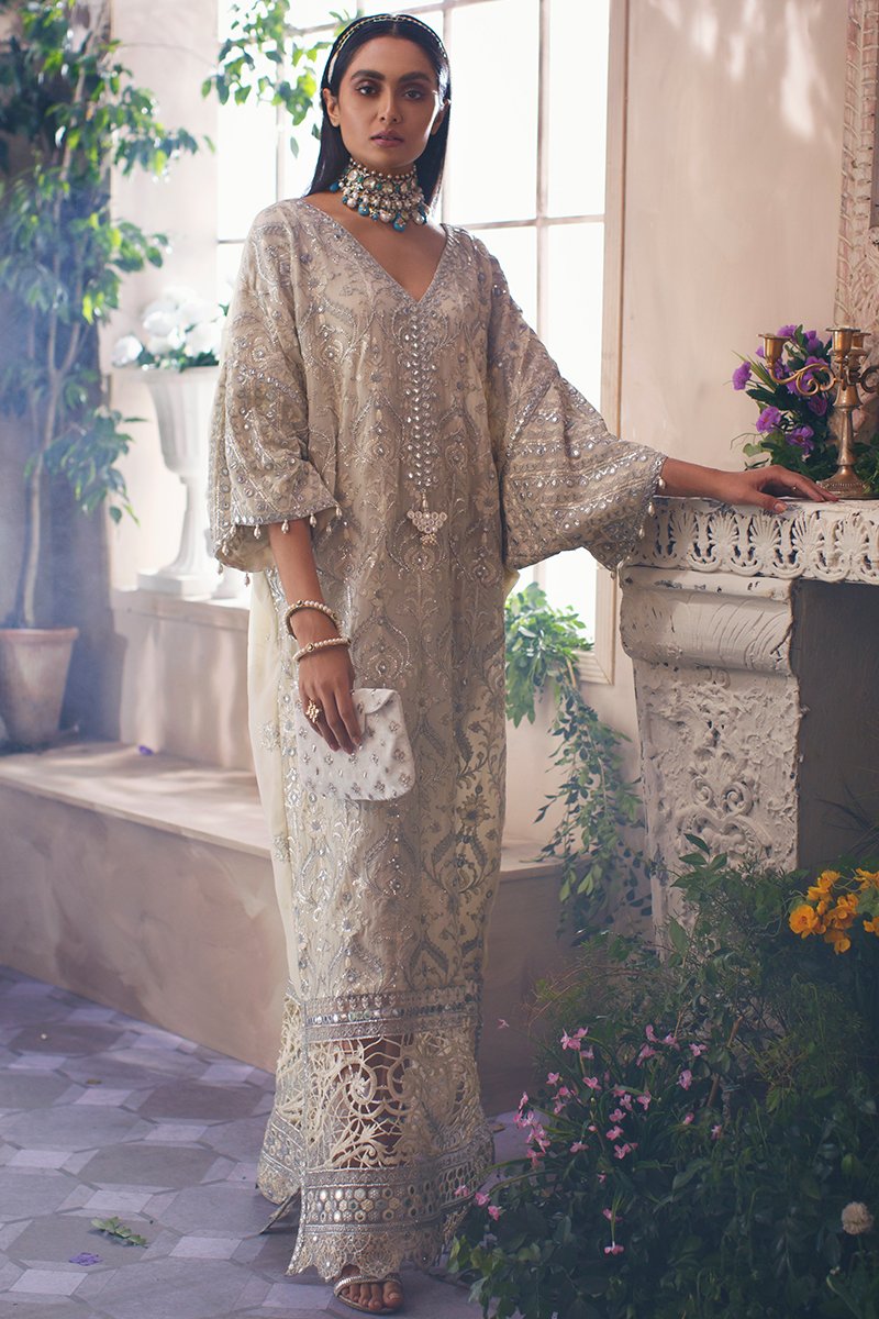 IVORY EMPRESS | Mahgul The Empress's Dream Wedding Collection 2021 | Unstitched Embroidered Net Suits