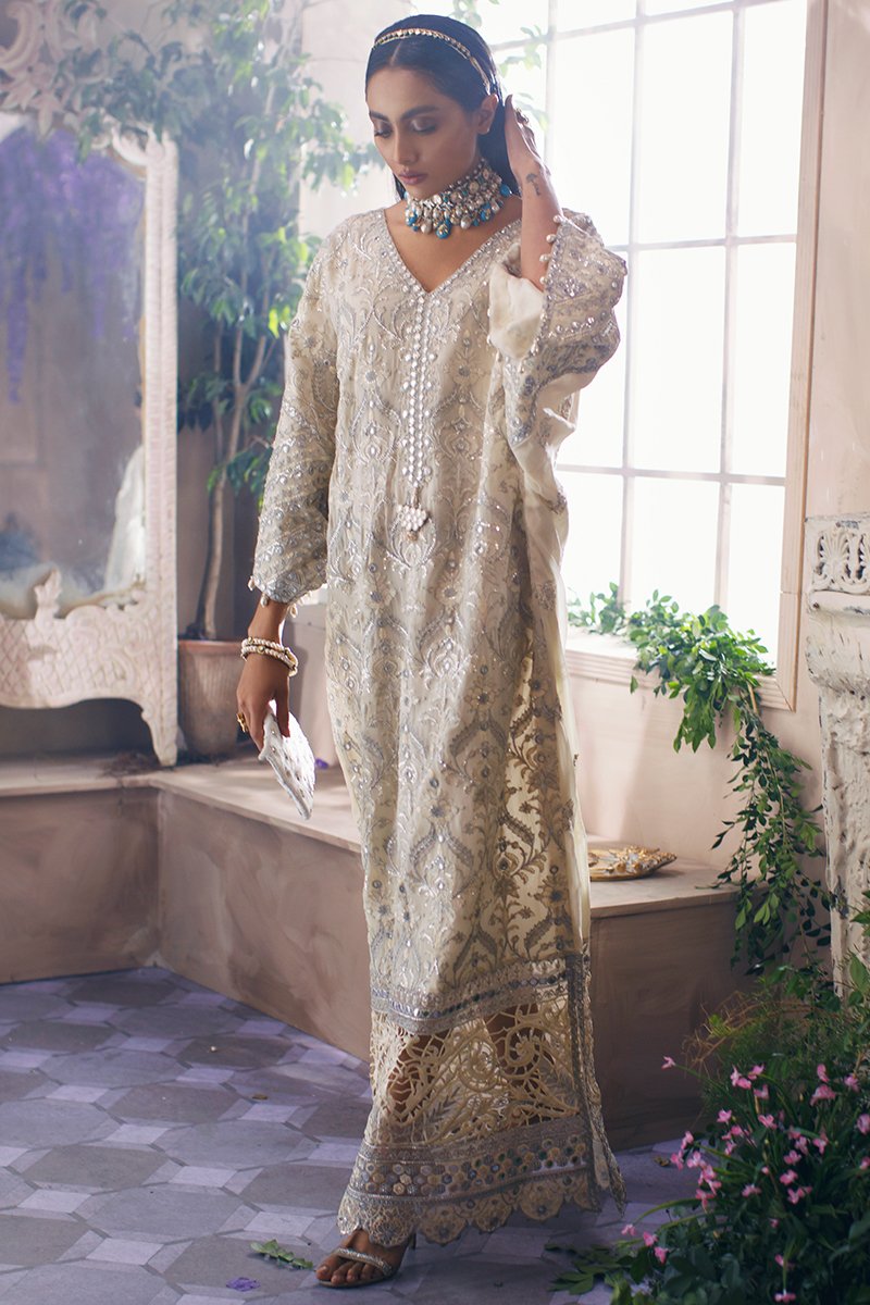 IVORY EMPRESS | Mahgul The Empress's Dream Wedding Collection 2021 | Unstitched Embroidered Net Suits