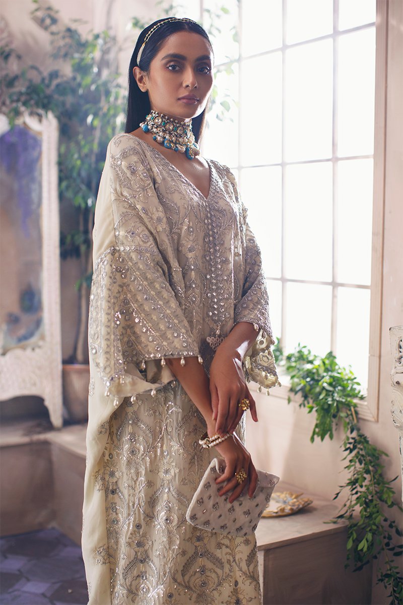 IVORY EMPRESS | Mahgul The Empress's Dream Wedding Collection 2021 | Unstitched Embroidered Net Suits