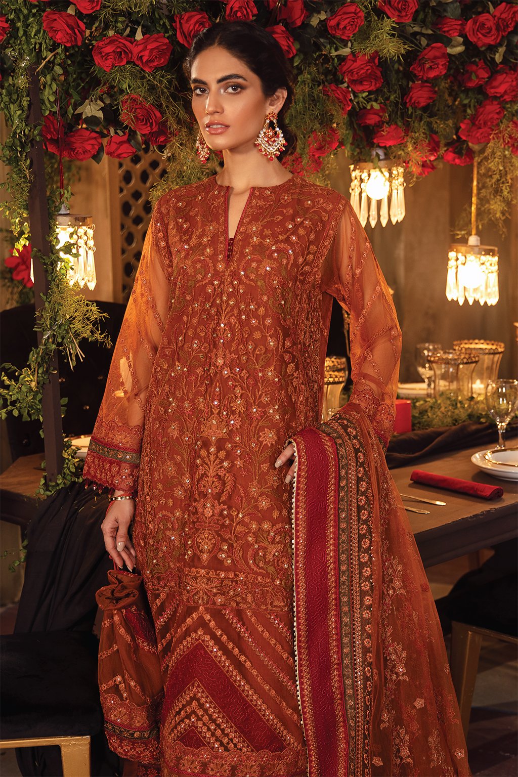 IMC-03 FELICITY - 3PC | Iznik Meraki Luxury Chiffon Collection 2021 | Unstitched Embroidered Luxury Chiffon Suits