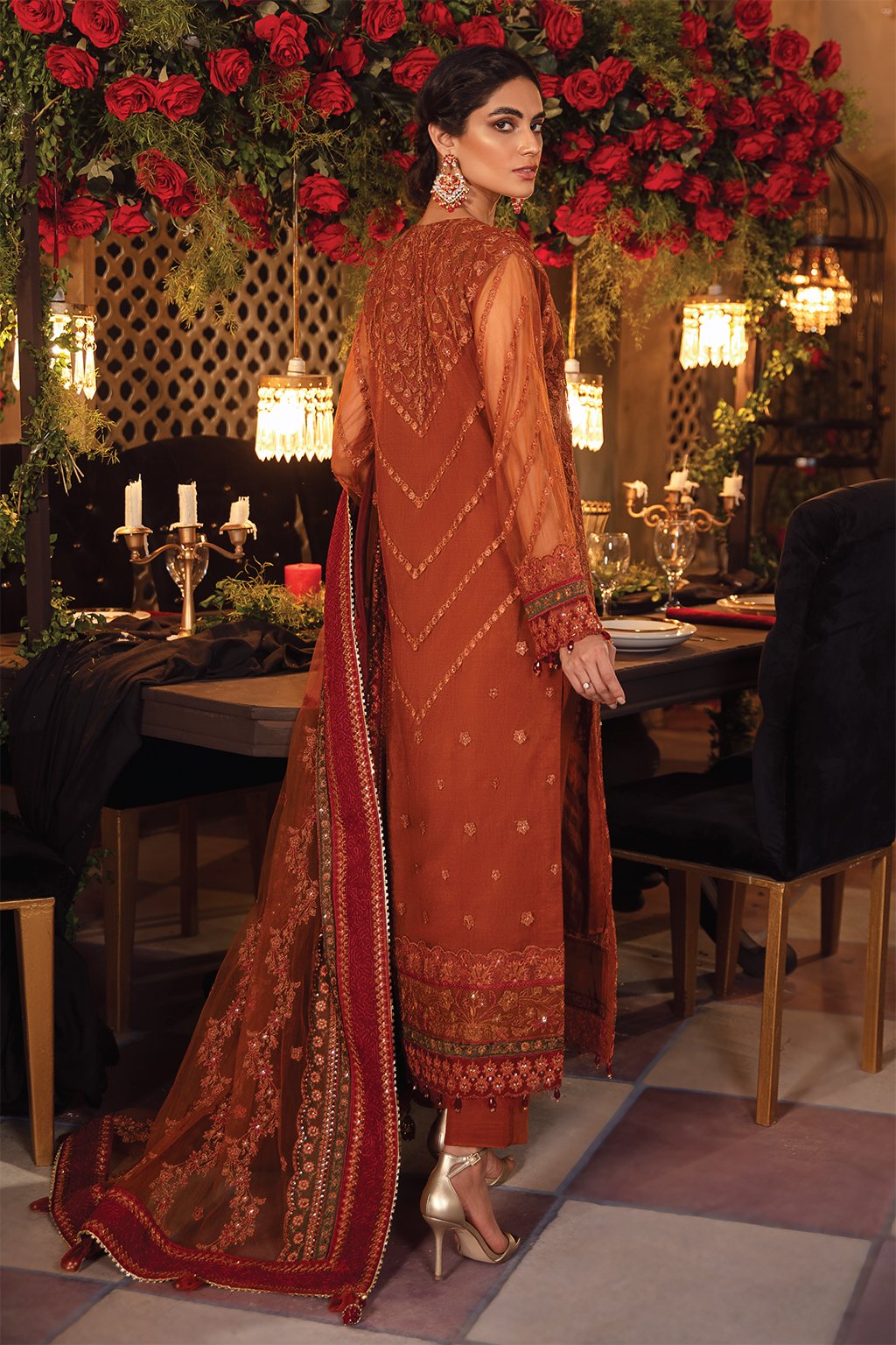 IMC-03 FELICITY - 3PC | Iznik Meraki Luxury Chiffon Collection 2021 | Unstitched Embroidered Luxury Chiffon Suits