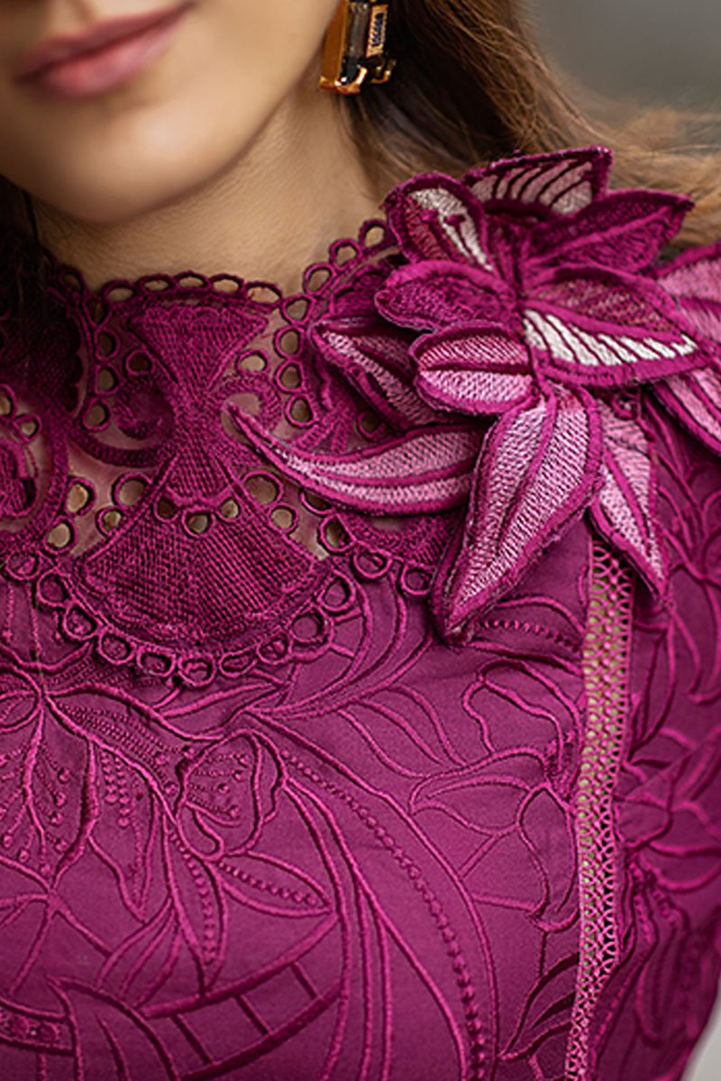 VIVID VIOLA | Mushq Broadway Winter Edit’21 | Unstitched Embroidered Linen Suits