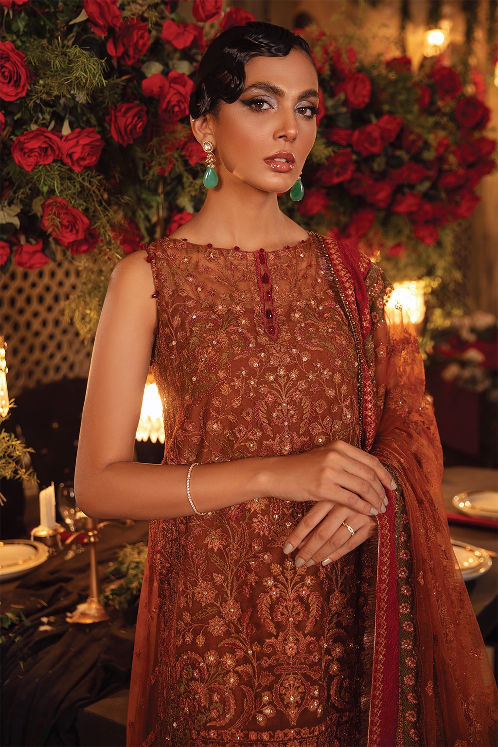 IMC-03 FELICITY - 3PC | Iznik Meraki Luxury Chiffon Collection 2021 | Unstitched Embroidered Luxury Chiffon Suits