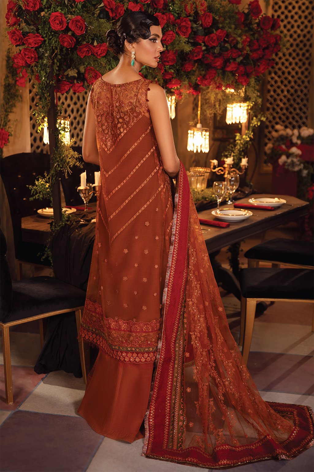 IMC-03 FELICITY - 3PC | Iznik Meraki Luxury Chiffon Collection 2021 | Unstitched Embroidered Luxury Chiffon Suits