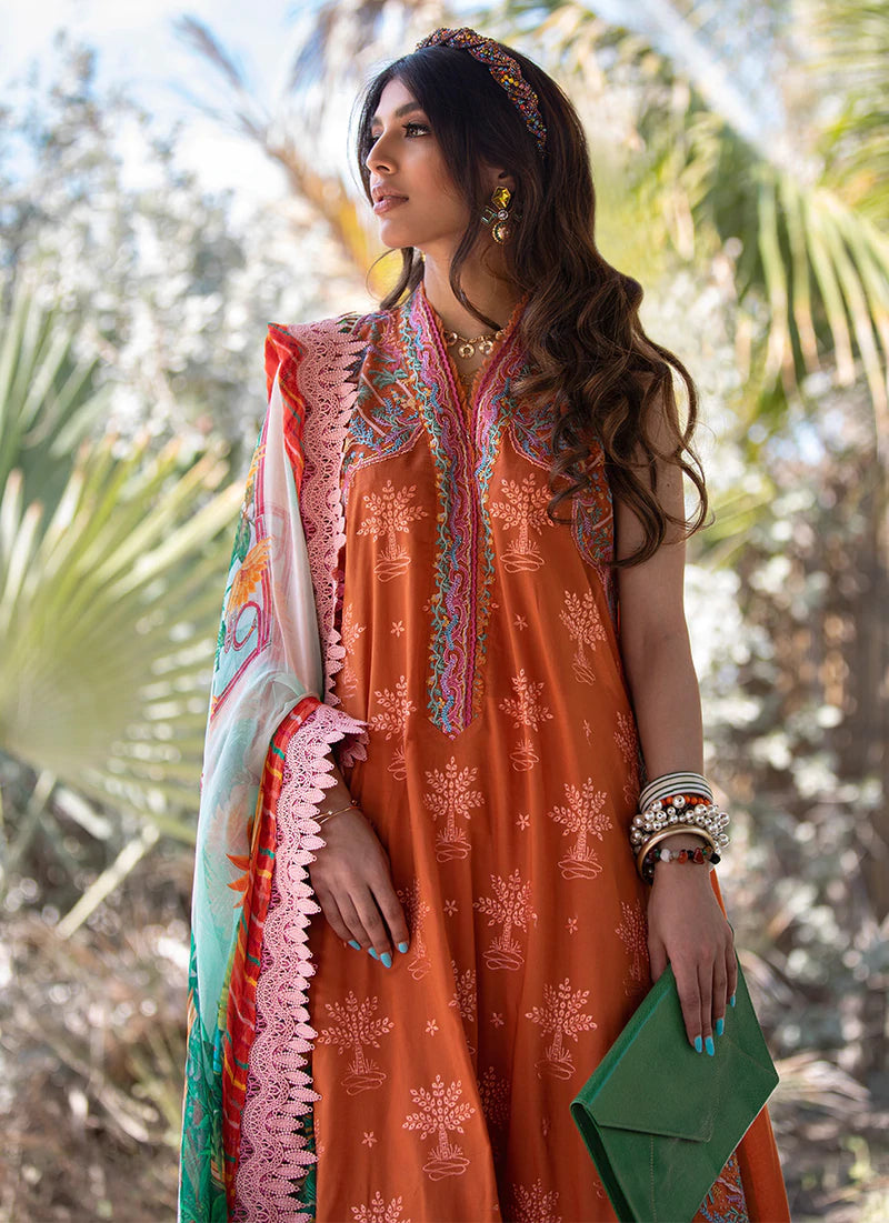 Bali Rust | Farah Talib Aziz ILO ILO Luxury Lawn Collection 2022 | Unstitched Embroidered Lawn Suits