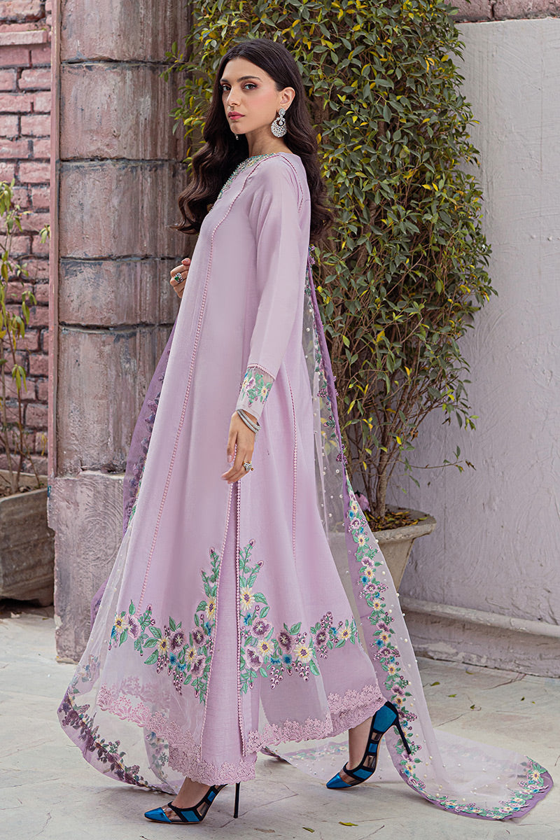 SEA FOG MLE22-02 | Mushq Eid Pret Drop 2 | 3Pc Cotton Net Suit