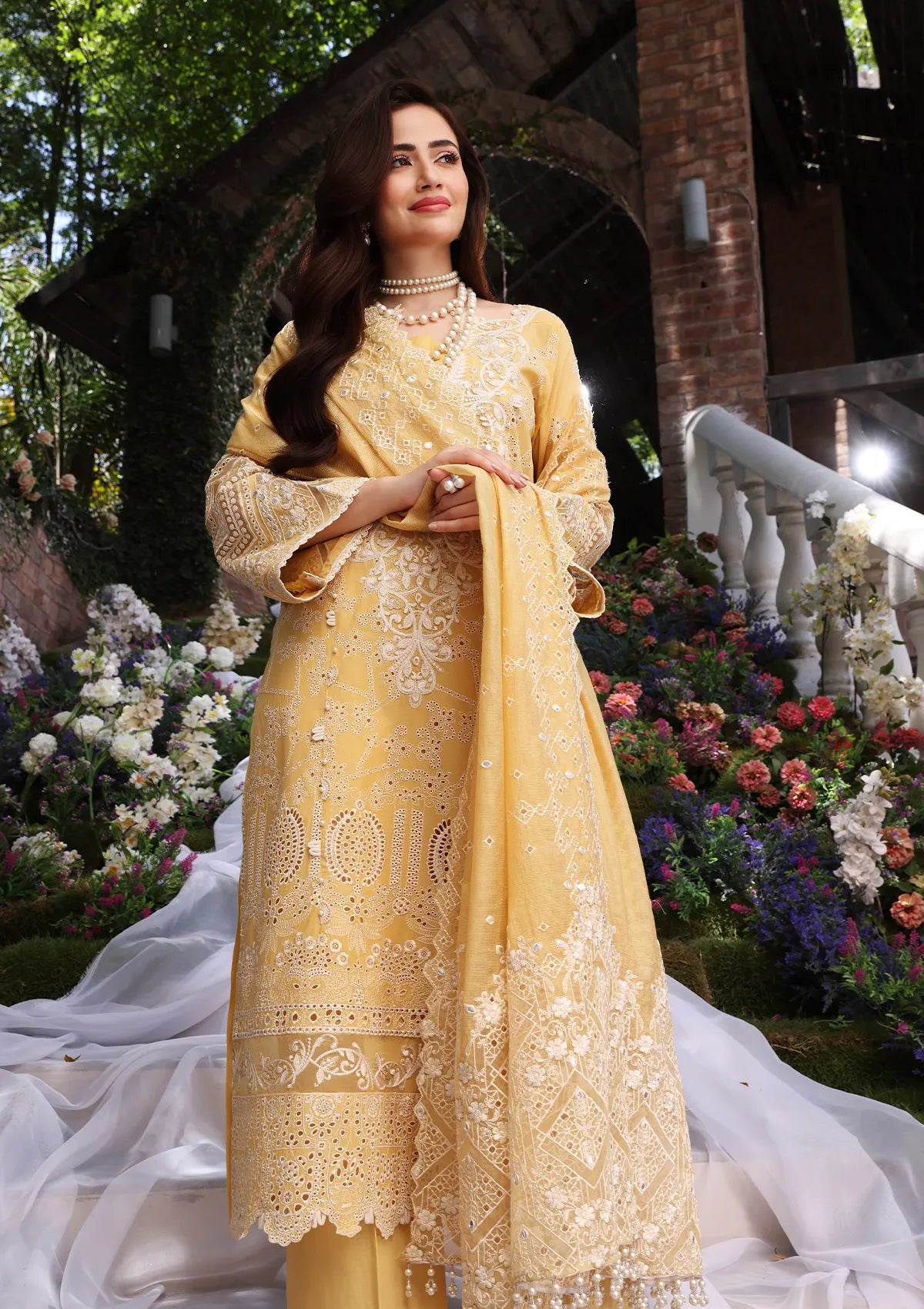 ECF-01 BELLE | Elaf Premium festive Chikankari colletion2023