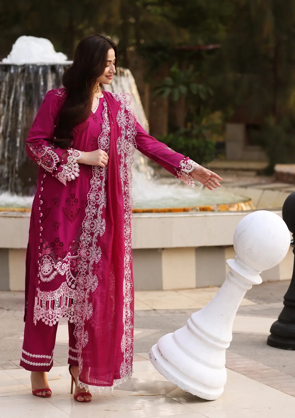 ECF-04A PETAL | Elaf Premium festive Chikankari collection2023