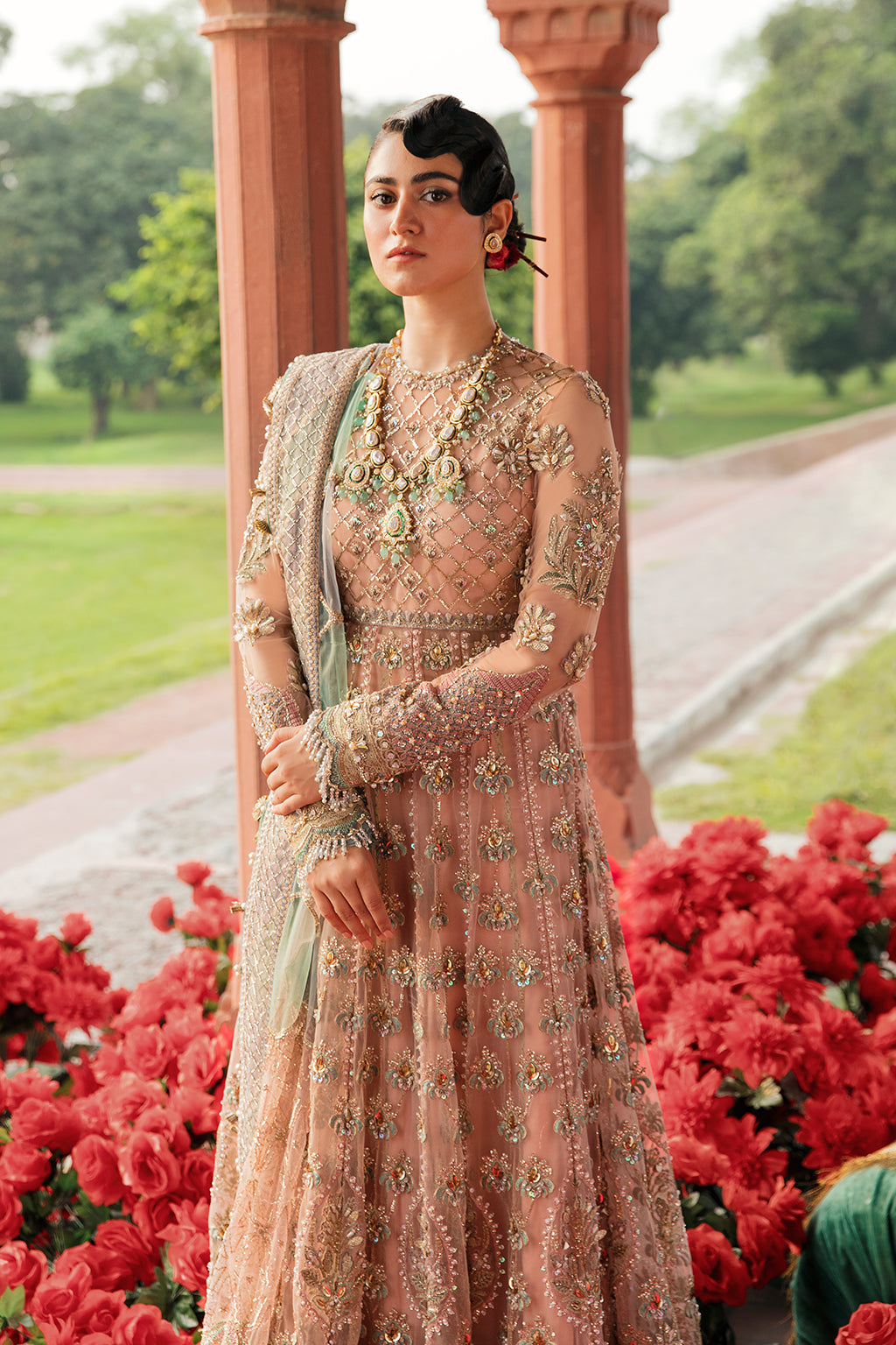 Mahtab | Afrozeh Brides Collection 2022 | Stitched Unstitched Embroidered Net Bridal Suit