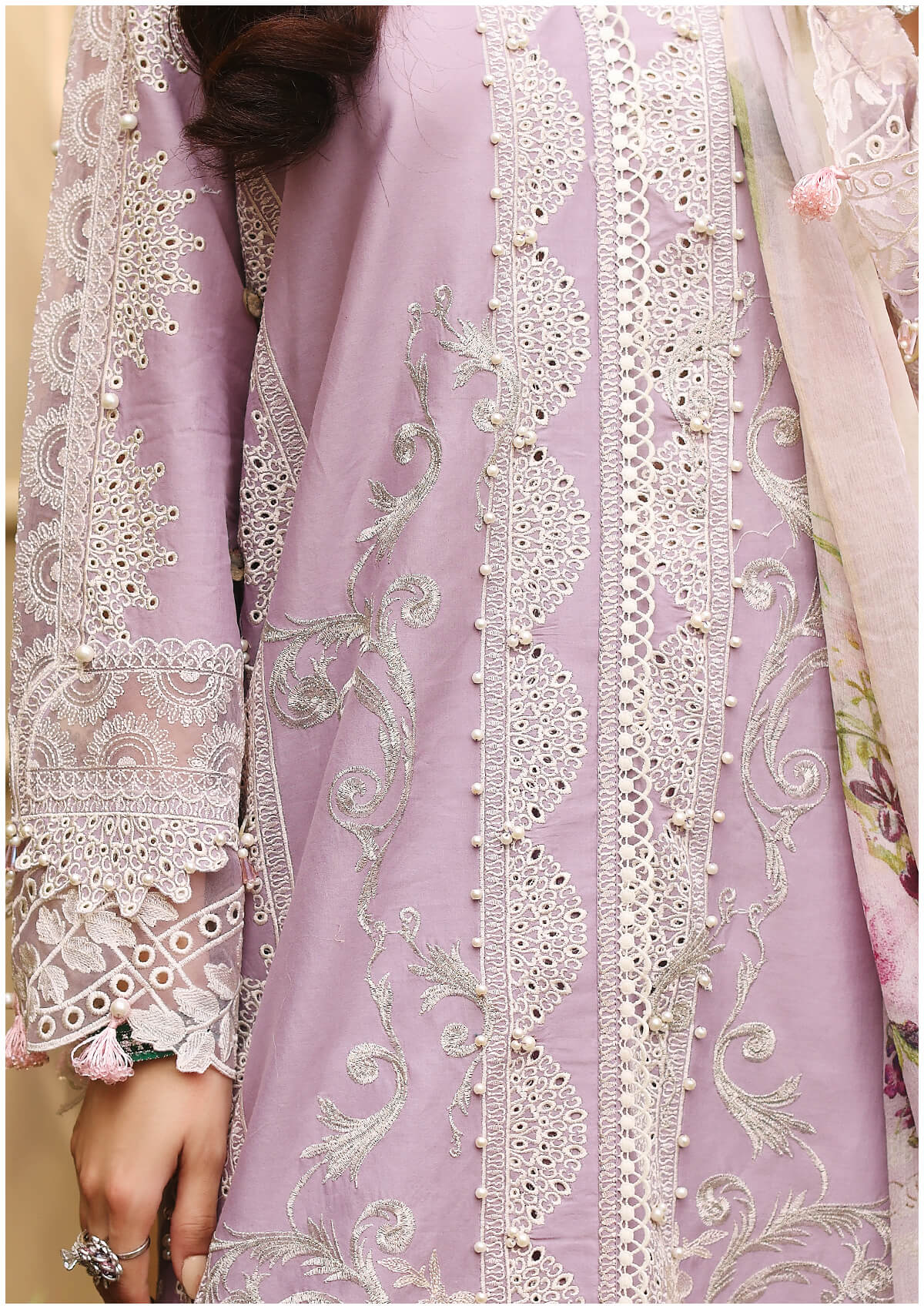 ELF-8 Lilac | Elaf Luxury Festive Lawn Collection 2022 | Unstitched Embroidered Lawn Suits