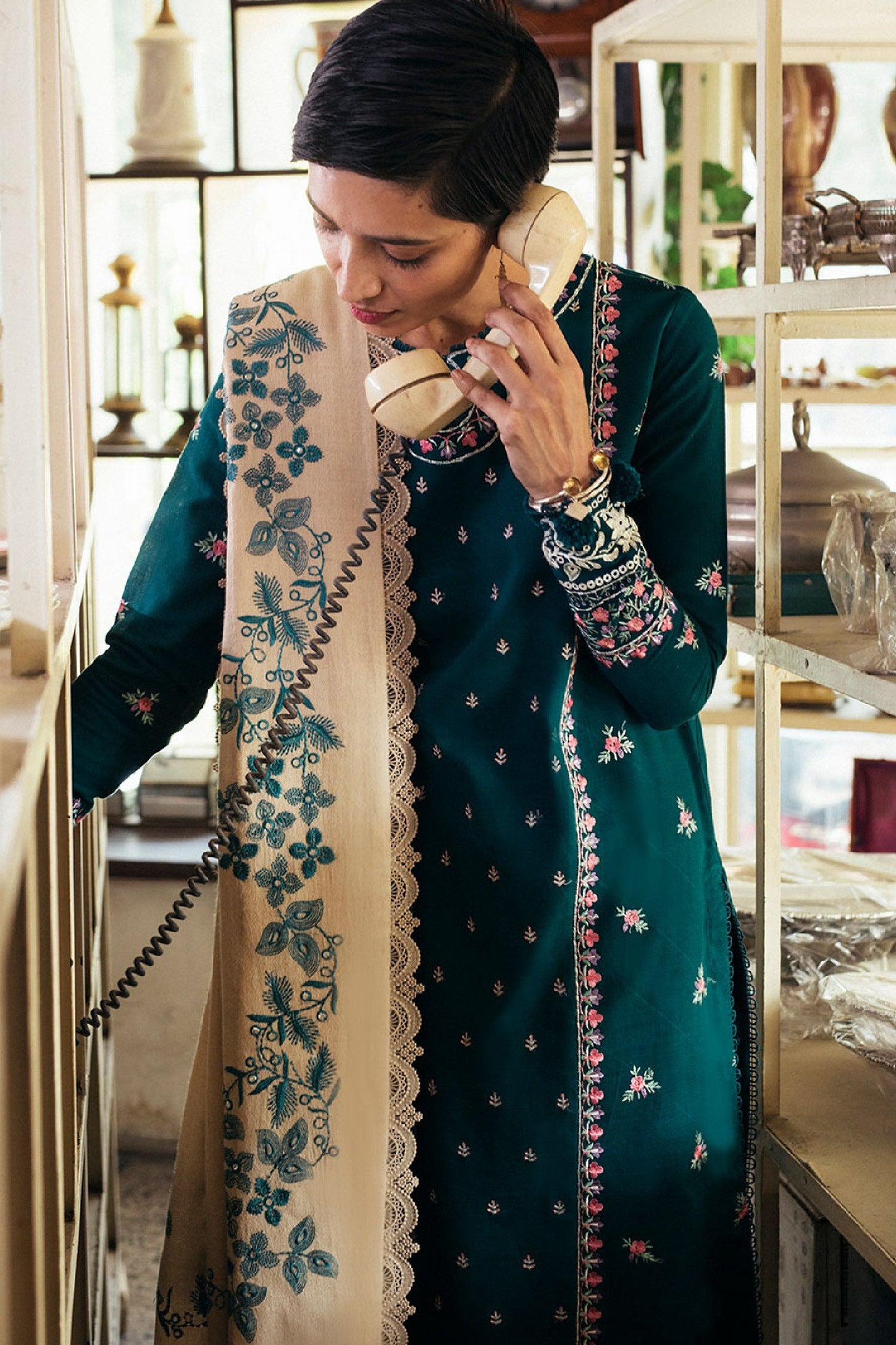 NEGIN (ZW21-07) | Zaha Hamrahi Winter Collection 2021 | Unstitched Embroidered Khaddar Suits