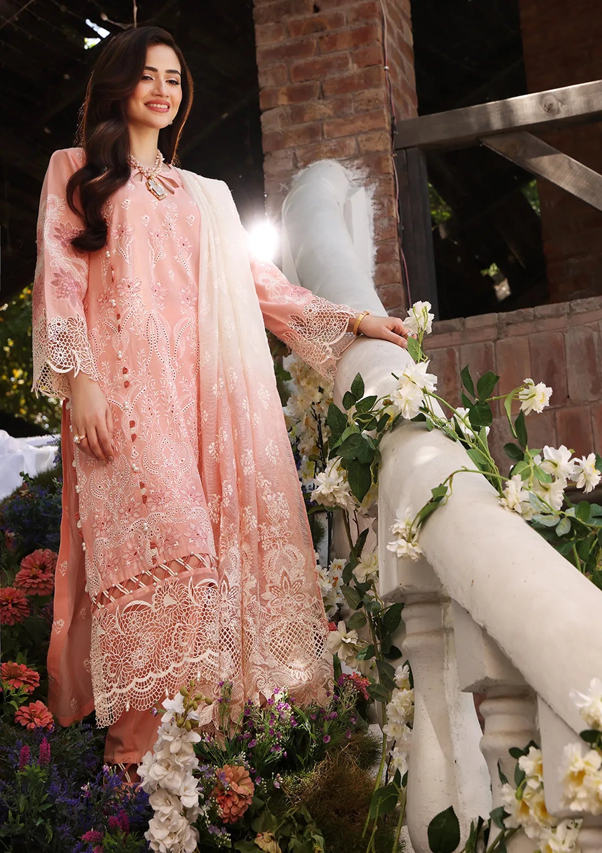 ECF-06 CINDRELLA | Elaf Premium festive Chikankari collection2023