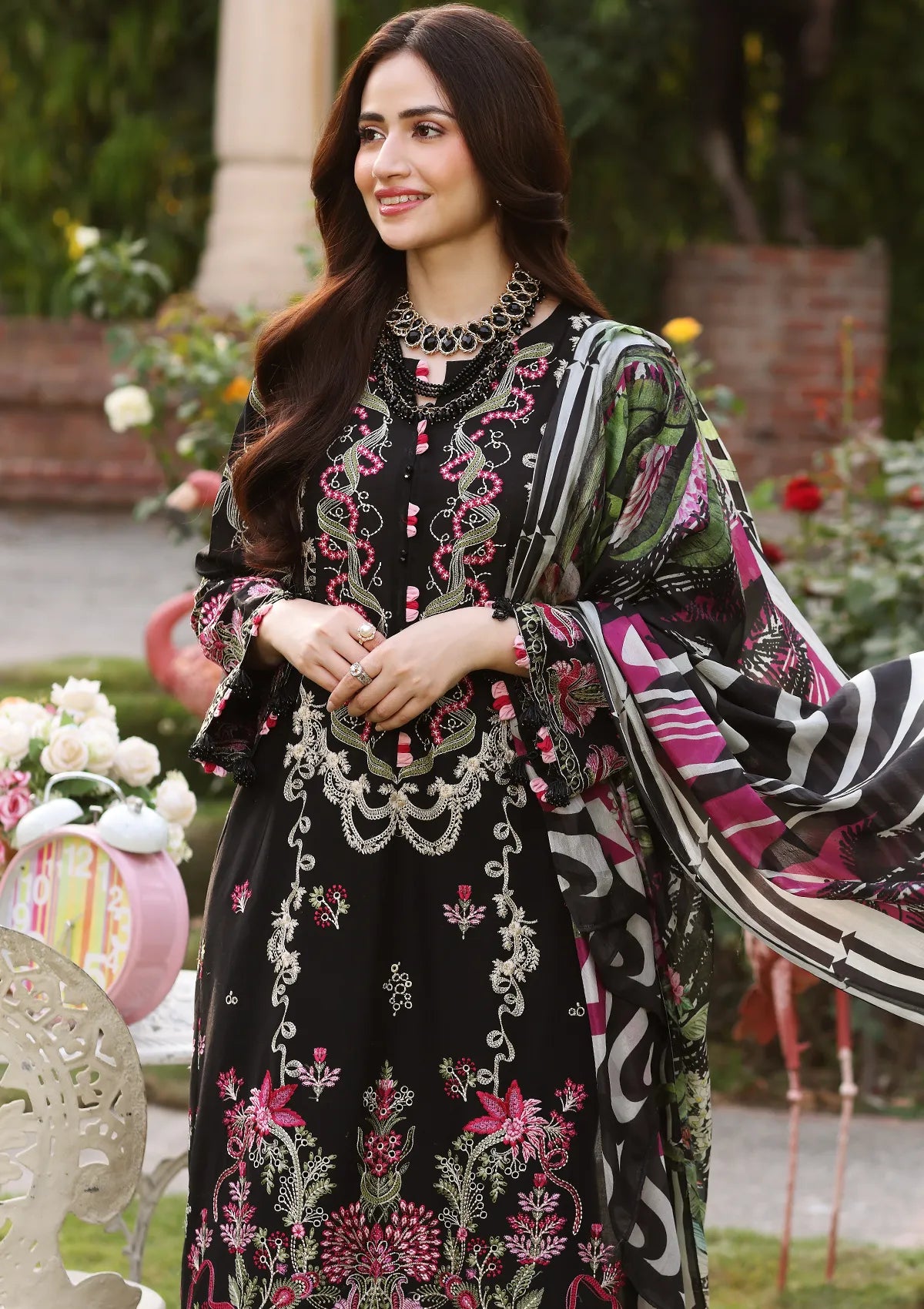 ECF-08 SHADOW | Elaf Premium festive Chikankari collection2023