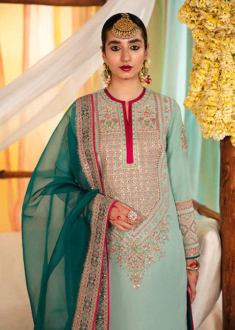 Imroz | Hussain Rehar Khawab Ghar Eid Luxury Pret RTW Collection 2022 | Stitched Organza Silk Suit