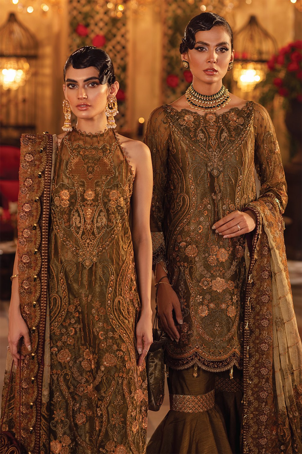 IMC-07 GOLDEN DAYS-3PC | Iznik Meraki Luxury Chiffon Collection 2021 | Unstitched Embroidered Luxury Chiffon Suits