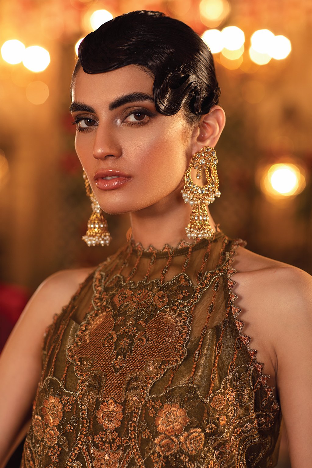 IMC-07 GOLDEN DAYS-3PC | Iznik Meraki Luxury Chiffon Collection 2021 | Unstitched Embroidered Luxury Chiffon Suits