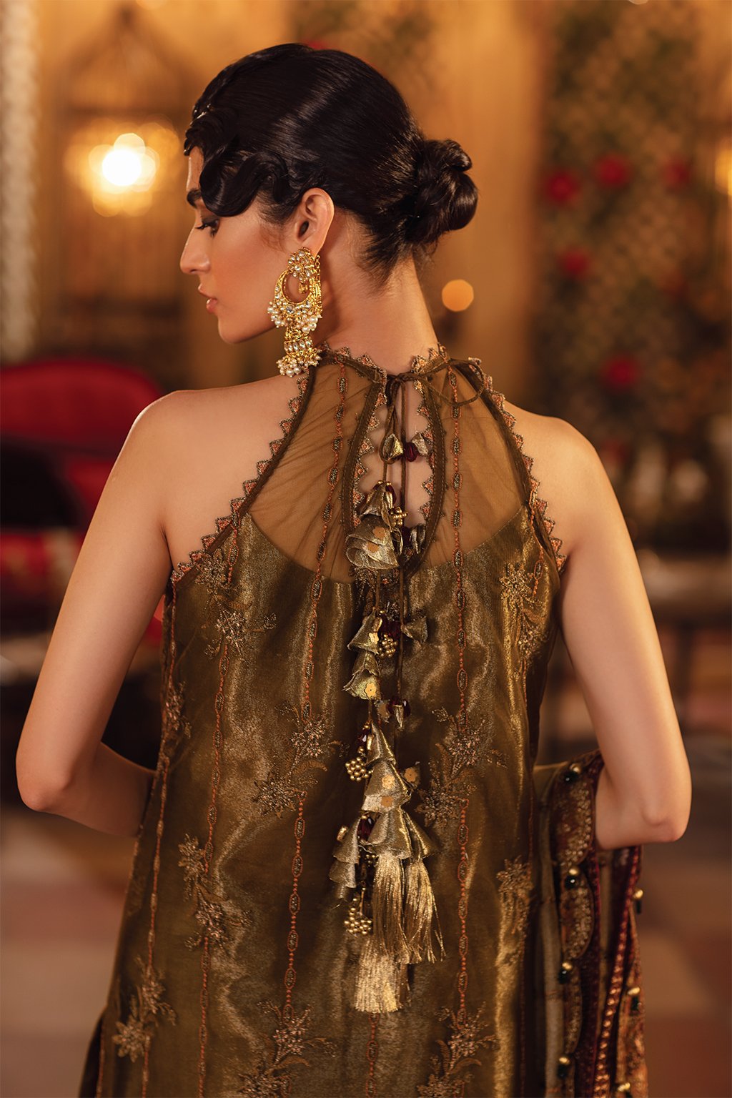 IMC-07 GOLDEN DAYS-3PC | Iznik Meraki Luxury Chiffon Collection 2021 | Unstitched Embroidered Luxury Chiffon Suits