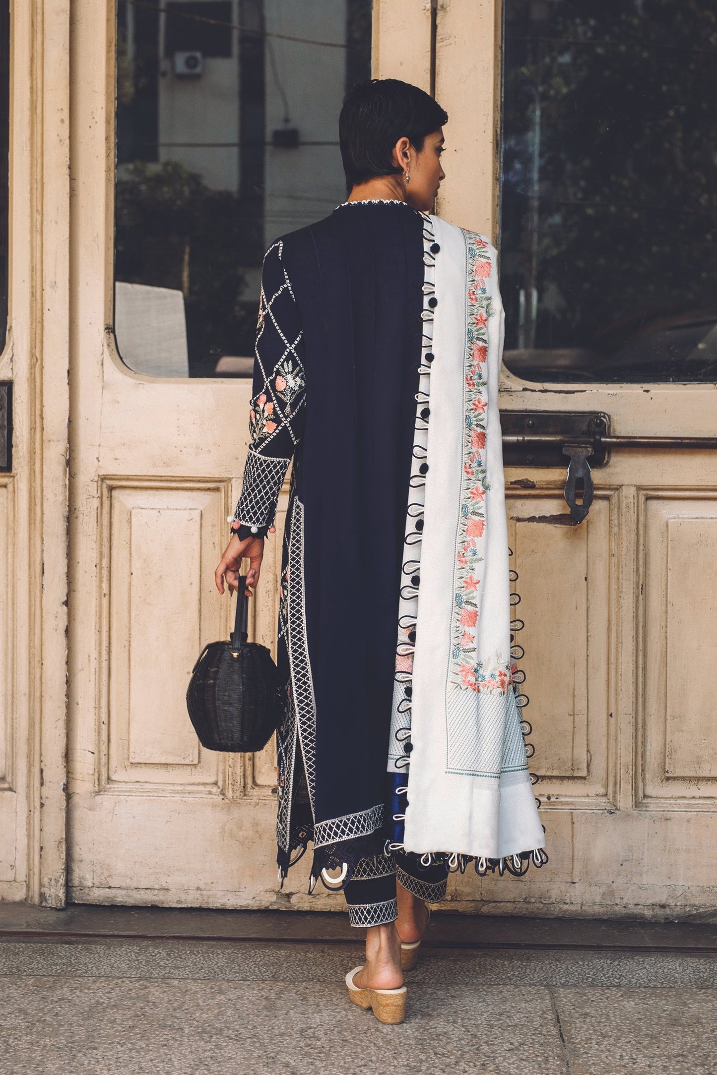 LEILA (ZW21-08) | Zaha Hamrahi Winter Collection 2021 | Unstitched Embroidered Khaddar Suits