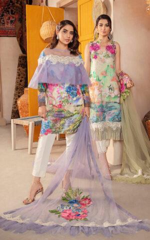 CASSIA CB-2B | Bella Fusion Mix Cambric Collection SS'21 | Unstitched Cambric Suits