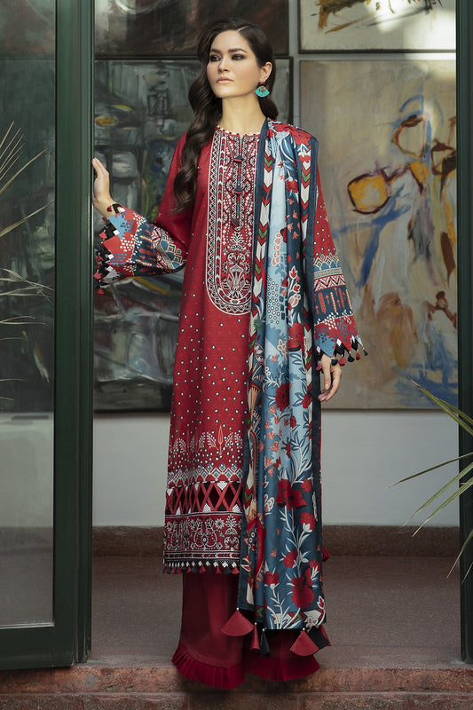 ZEAL | Jazmin Iris Winter Collection 2021 | Unstitched Embroidered Viscose Slub Khaddar Suit