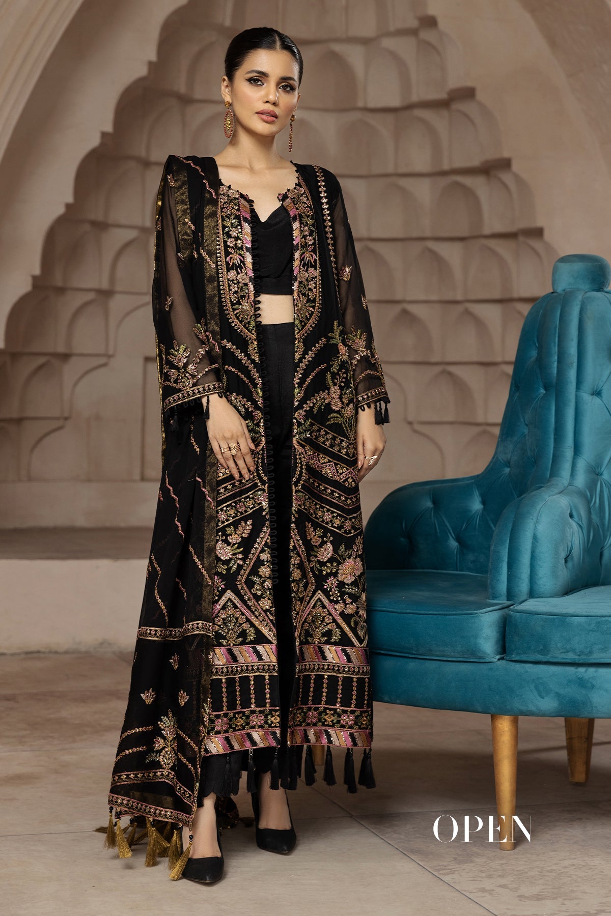Muberra | Alizeh Fashion Muhtesem Festive Collection 2022 | Unstitched Embroidered Chiffon Suits