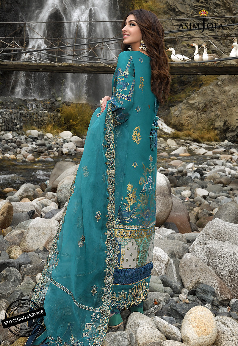 AJSL-7 | Asim Jofa Shehr-e-Yaar Luxury Lawn Collection 2022 | Unstitched Embroidered Lawn Suits