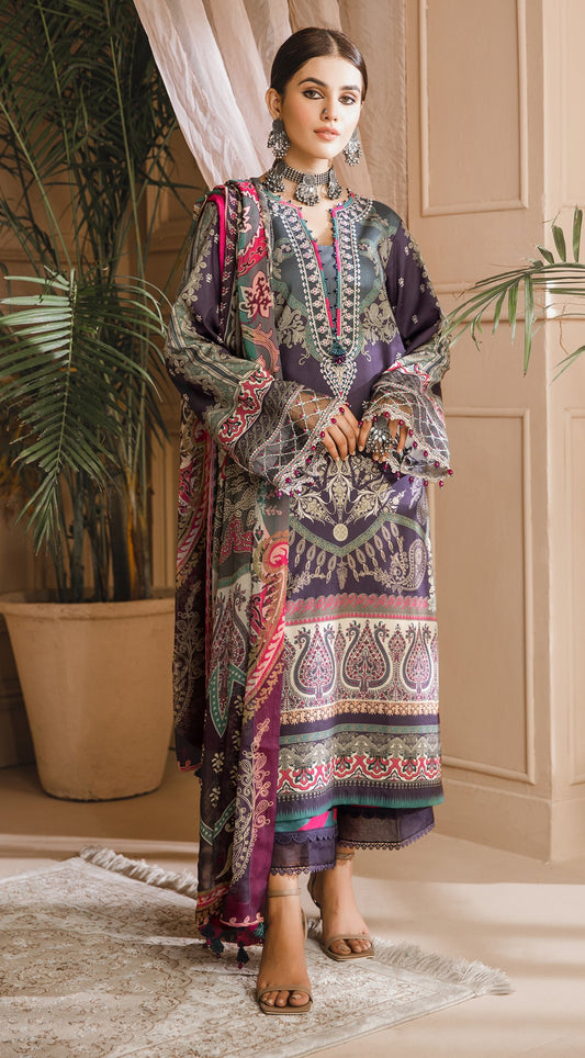 SAHAR | Anaya Noor Bano Cambric Collection '21 | Unstitched Embroidered Cambric Suits