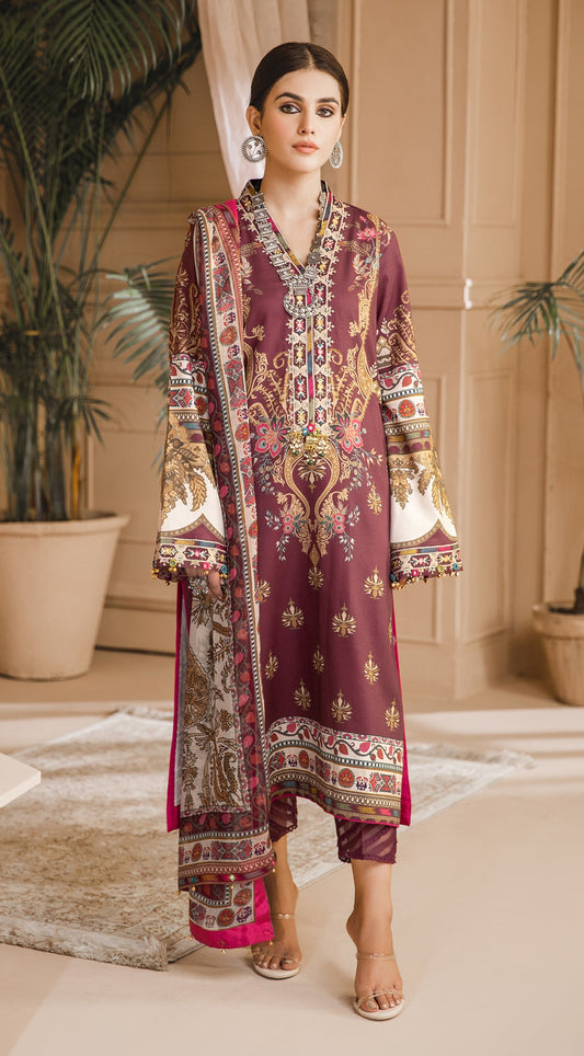 AMAYA | Anaya Noor Bano Cambric Collection '21 | Unstitched Embroidered Cambric Suits