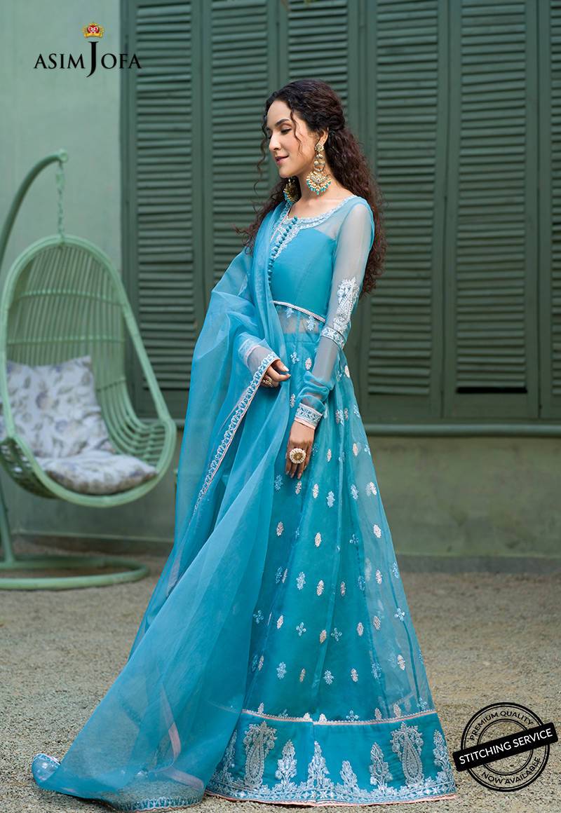 AJFC-43 | Asim Jofa Jashn Collection 2021 | Unstitched Organza Suit