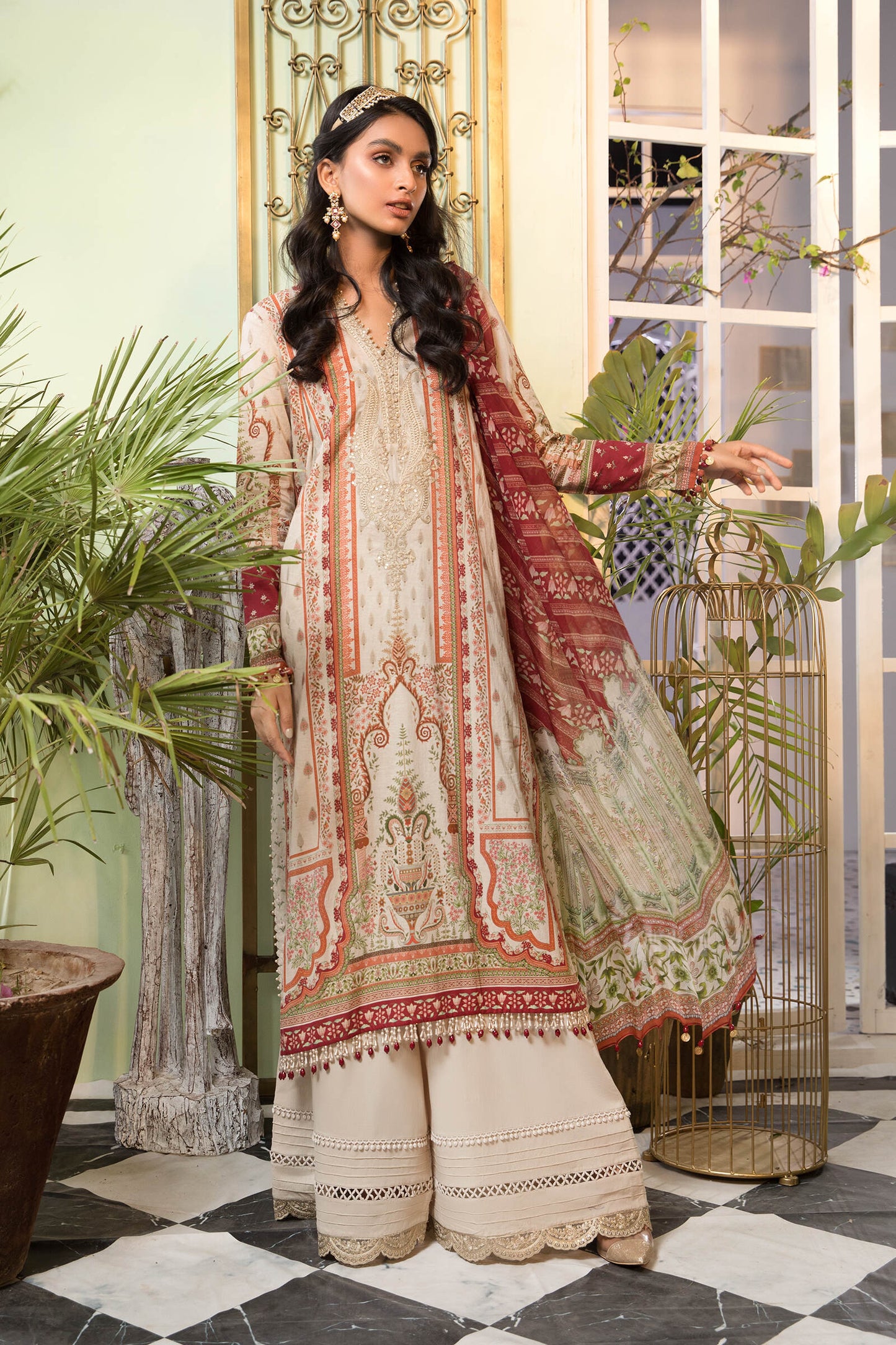 MPT-1112-A | Maria B Mprints Unstitched Eid Collection 2021 Vol-2