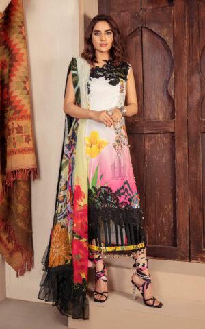 FRANCA CB-4A | Bella Fusion Mix Cambric Collection SS'21 | Unstitched Cambric Suits