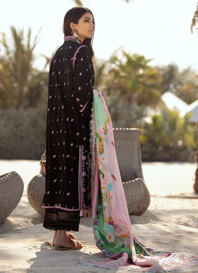 Bermuda Black | Farah Talib Aziz ILO ILO Luxury Lawn Collection 2022 | Unstitched Embroidered Lawn Suits