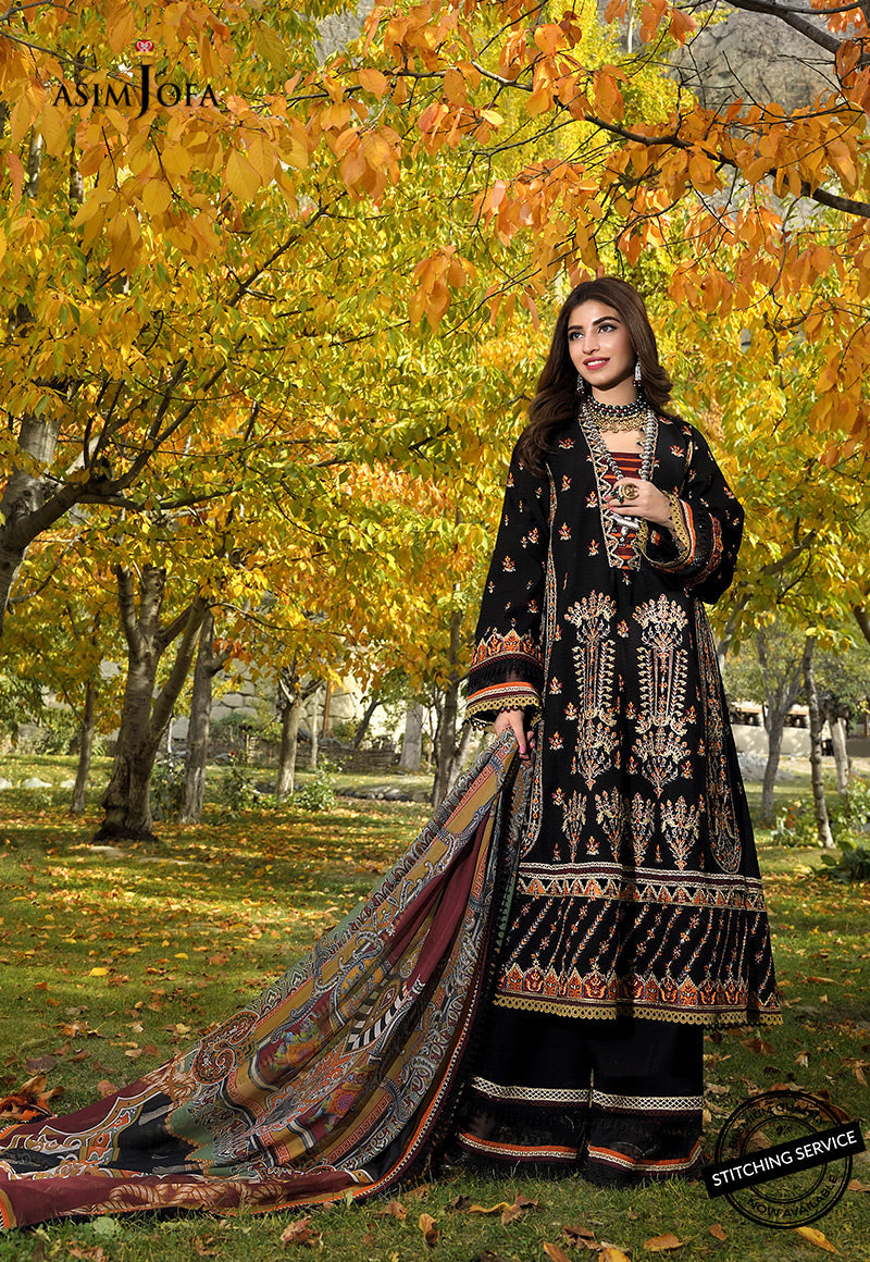 AJSL-8 | Asim Jofa Shehr-e-Yaar Luxury Lawn Collection 2022 | Unstitched Embroidered Lawn Suits