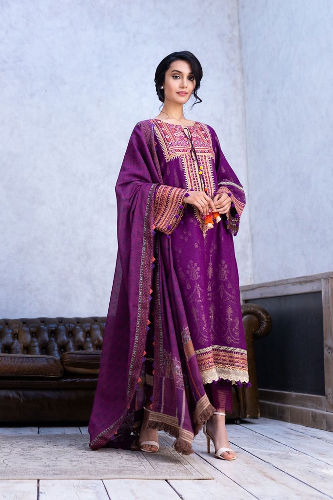 AW21-7A | Sobia Nazir Autumn Winter Collection 2021 | Unstitched Embroidered Suits