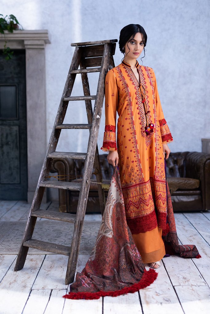 AW21-5B | Sobia Nazir Autumn Winter Collection 2021 | Unstitched Embroidered Suits