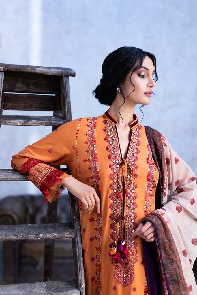 AW21-5B | Sobia Nazir Autumn Winter Collection 2021 | Unstitched Embroidered Suits