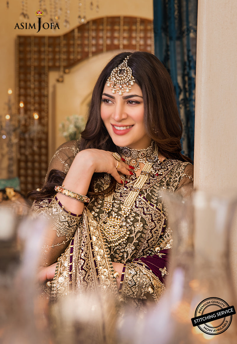 AJBN-01 | Asim Jofa Baad-e-Naubahar Wedding Collection 2022 | Embroidered Chiffon Suits