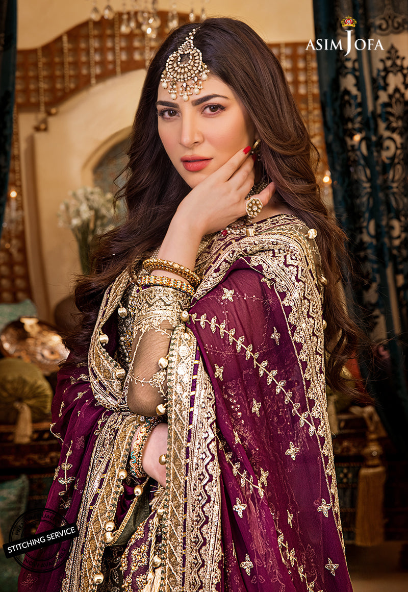 AJBN-01 | Asim Jofa Baad-e-Naubahar Wedding Collection 2022 | Embroidered Chiffon Suits