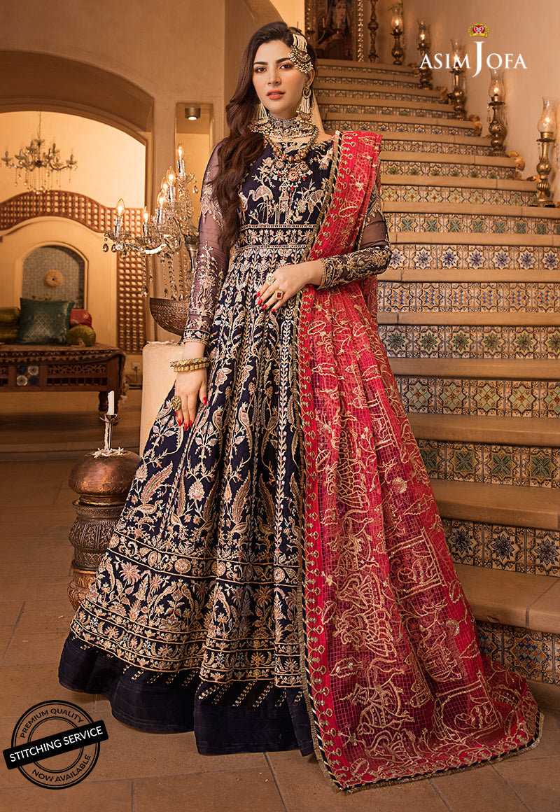 AJBN-02 | Asim Jofa Baad-e-Naubahar Wedding Collection 2022 | Embroidered Organze Suits