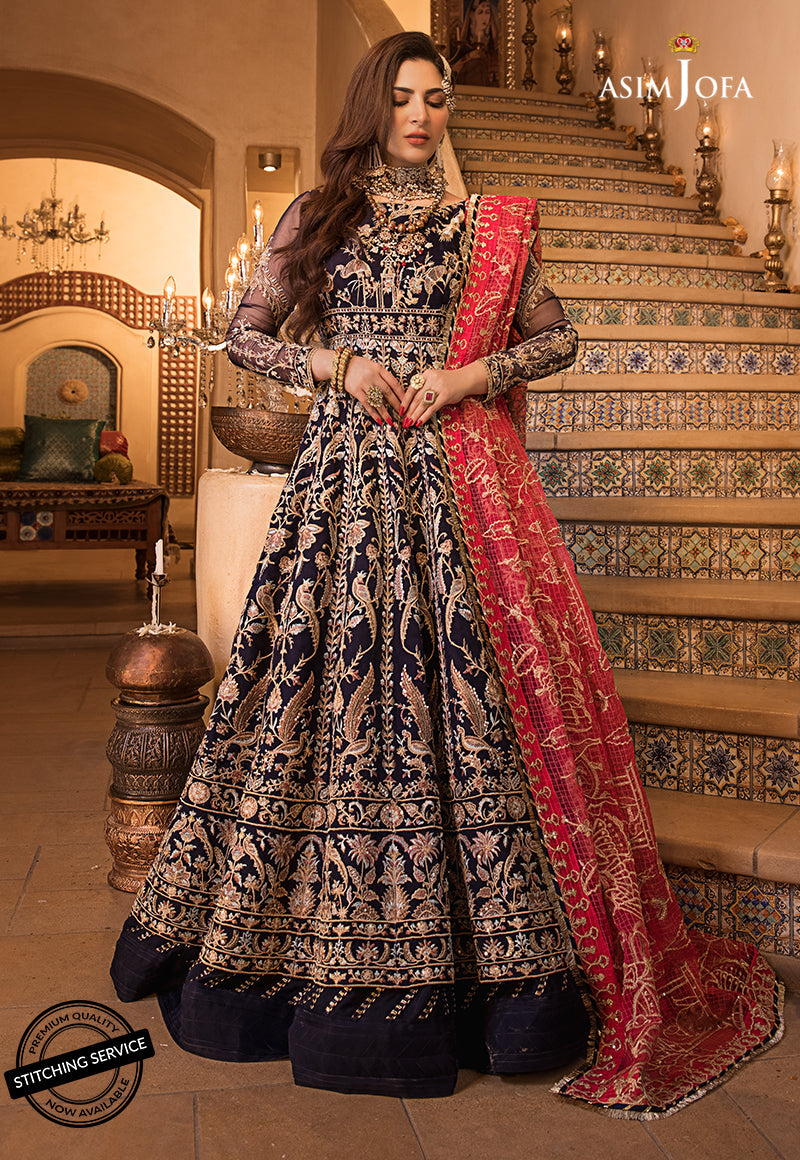 AJBN-02 | Asim Jofa Baad-e-Naubahar Wedding Collection 2022 | Embroidered Organze Suits