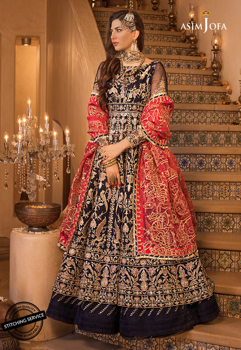AJBN-02 | Asim Jofa Baad-e-Naubahar Wedding Collection 2022 | Embroidered Organze Suits